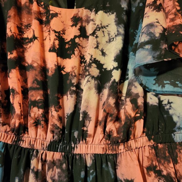 Torrid Watercolor Tiered Dress - Picture 2 of 3